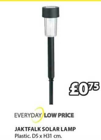 JYSK Jaktfalk Solar Lamp offer