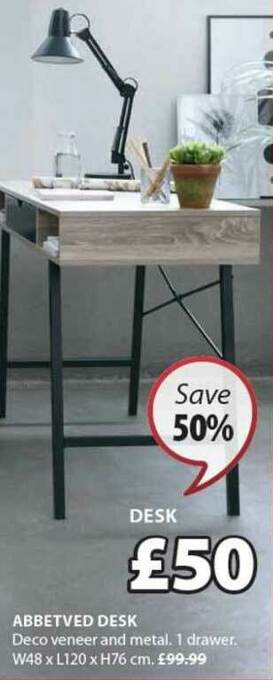 JYSK Abbetved Desk offer