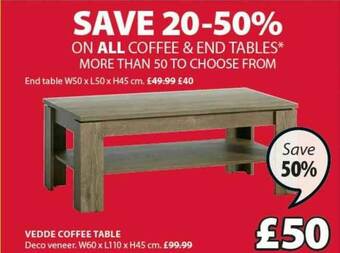 JYSK Vedde Coffee Table offer