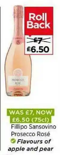 Asda Fillipo Sansovino Prosecco Rosé offer