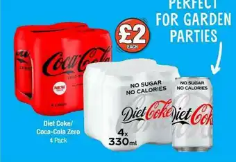 Poundland Diet Coke-Coca-Cola Zero 4 Pack offer