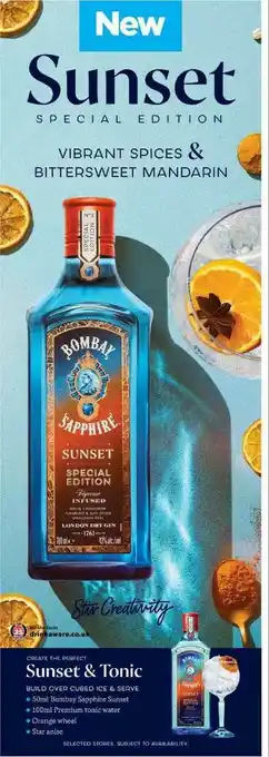 Asda Bombay Sapphire Sunset Special Edition offer
