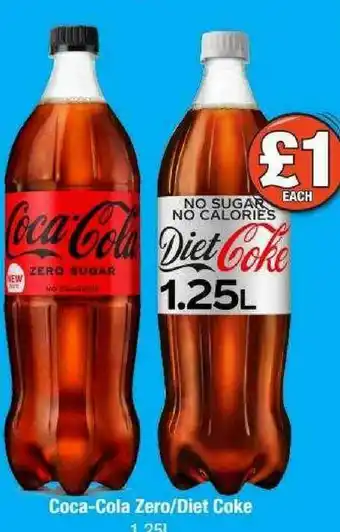 Poundland Coca-Cola Zero-Diet Coke 1.25L offer