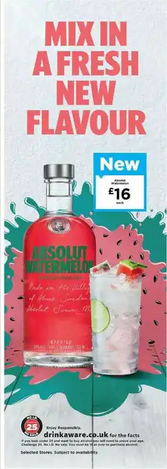Asda Absolut Watermelon offer