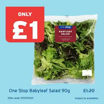 One Stop One Stop Babyleaf Salad 90g offer