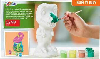 Aldi Paint Your Own Garden Characters offer