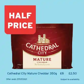 One Stop Cathedral City Mature Cheddar 350g offer