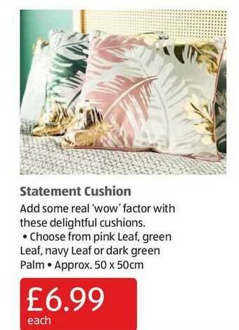 Aldi Statement Cushion offer