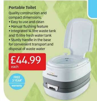 Aldi Portable Toilet offer