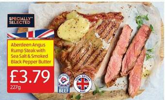 Aldi Aberdeen Angus Rump Steak With Sea Salt & Smoked Black Pepper Butter offer