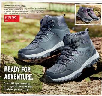 Aldi Men's-Ladies' Walking Boots offer
