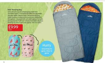 Aldi Kids' Sleeping Bag offer