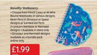 Aldi Novelty Stationery offer