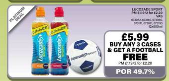 Bestway Lucozade Sport offer