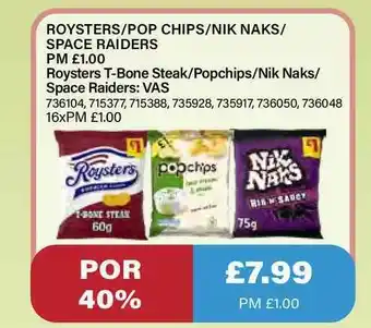 Bestway Roysters-pop Chips- Nik Naks offer