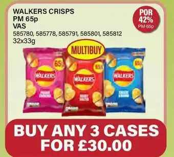 Bestway Walkers Crisps Pm 65p offer