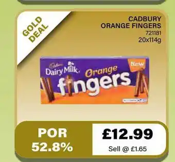 Bestway Cadburry Orange Fingers offer