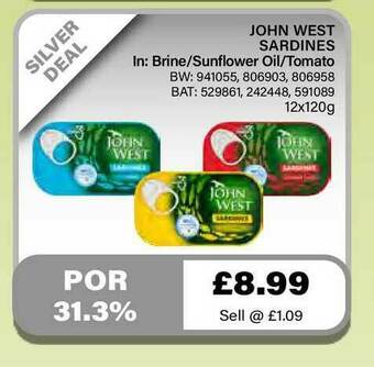Bestway John West Sardines offer