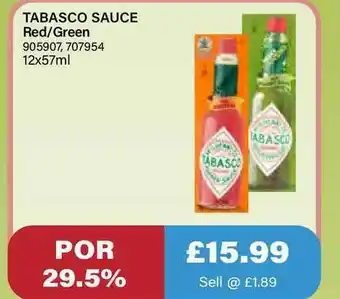 Bestway Tabasco Sauce Red- Green offer