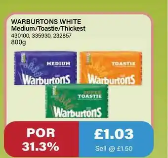 Bestway Warburtons White offer