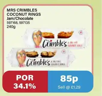 Bestway Mrs Crimbles Coconut Rings offer