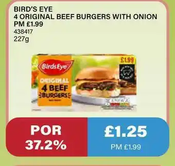 Bestway Bird's Eye 4 Original Beef Burgers With Onion offer