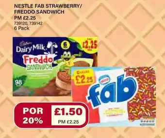 Bestway Nestle Fab Strawberry-freddo Sandwich offer