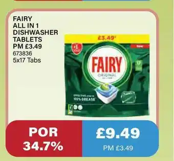 Bestway Fairy All In 1 Dishwasing Tablets offer