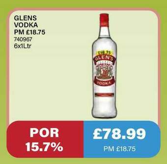 Bestway Glens Vodka offer