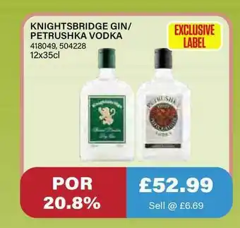 Bestway Knightsbridge Gin-petrushka Vodka offer