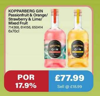 Bestway Kopparberg Gin offer