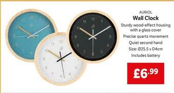 Lidl Auriol Wall Clock offer