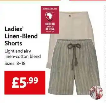Lidl Ladies' Linen-Blend Shorts offer