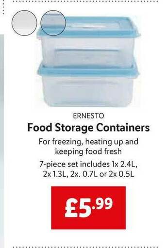 Lidl Ernesto Food Storage Containers offer