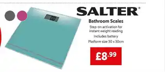 Lidl Salter Bathroom Scales offer