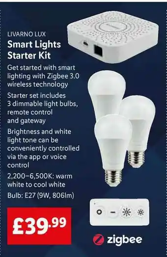Lidl Livarno Lux Smart Lights Starter Kit offer