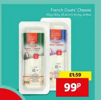 Lidl Frech Goats' Cheese offer