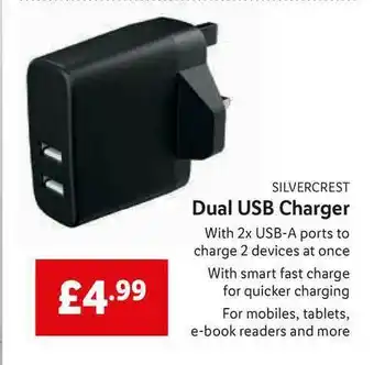 Lidl Silvercrest Dual USB Charger offer