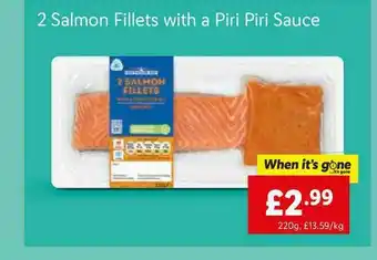 Lidl 2 Salmon Fillets With A Piri Piri Sauce offer