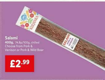 Lidl Salami 400g offer