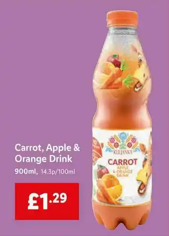 Lidl Carrot, Apple & Orange Drink 900ml offer