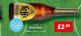 Lidl Leffe Blond Beer 750ml offer