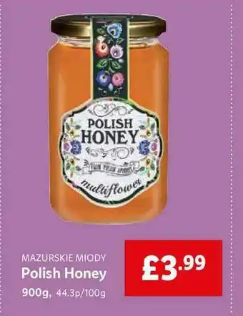 Lidl Mazurskie Miody Polish Honey 900g offer