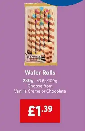 Lidl Wafer Rolls 280g offer