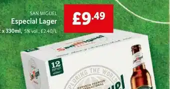 Lidl San Miguel Especial Lager 12 X 330ml offer