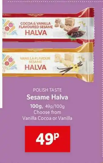 Lidl Polish Taste Sesame Halva 100g offer