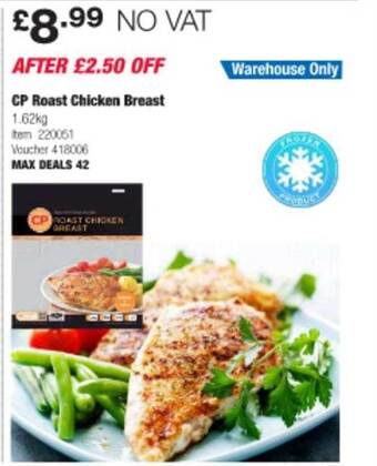 Costco Cp roast chicken breast offer