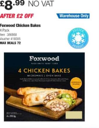 Costco Foxwood chicken bakes offer