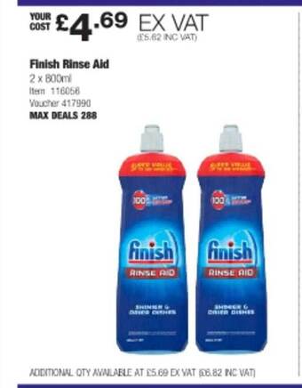 Costco Finish rinse aid offer