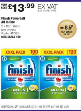 Costco Finish powerball all in one offer